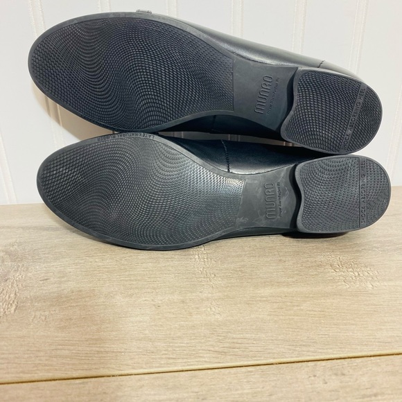 Use women Munro Loafers Black Leather size 8 - Picture 8 of 11